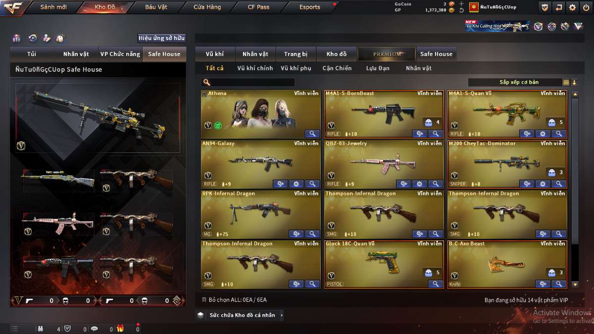 shop acc cf uy tin gia re